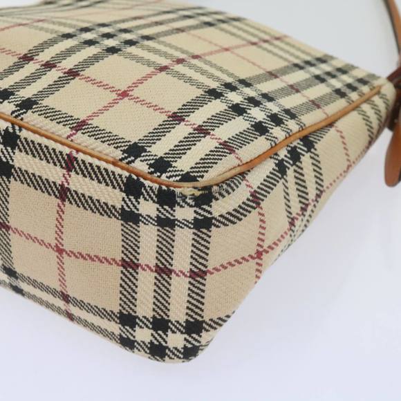 BURBERRY Nova Check Shoulder Bag Canvas Beige Auth 66603 - Picture 16 of 16